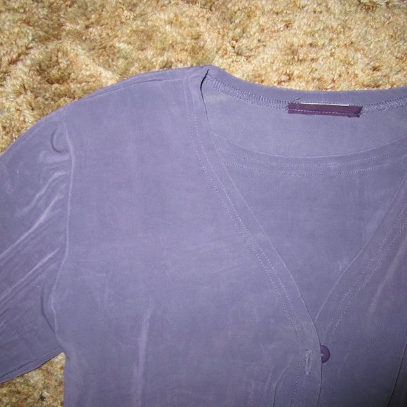 4/$20 Purple Long Sleeve Blouse with tank 1 piece - Picture 3 of 6